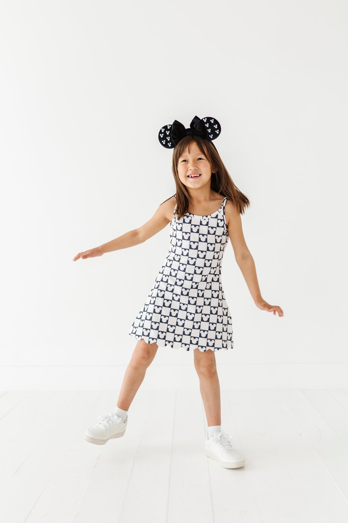 Checkered Mouse | KIDS DRESS (with shorts!)