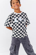 Load image into Gallery viewer, Skateboard Ghost | Checkered Boxy Tee
