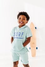 Surf | Mint Hooded Tee (French Terry)