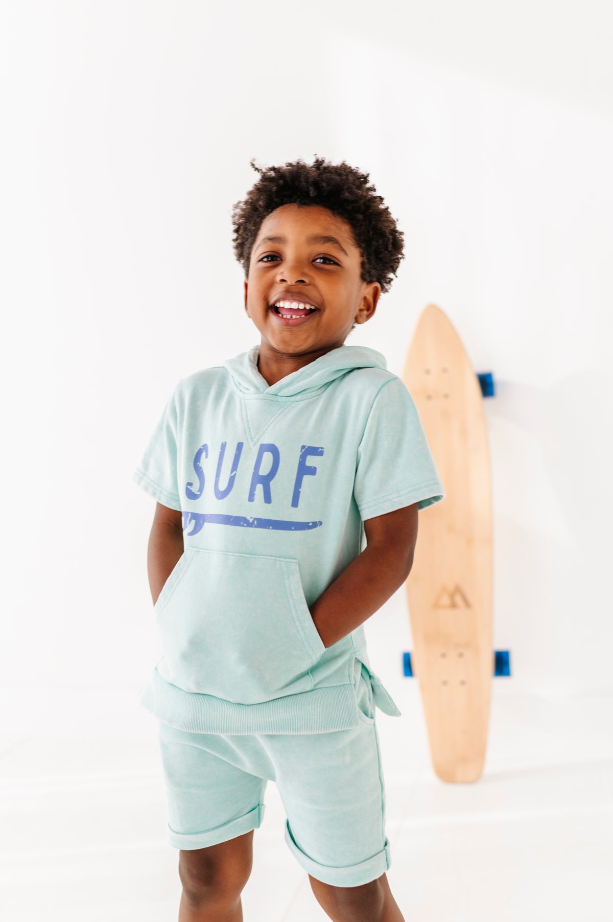 Surf | Mint Hooded Tee (French Terry)