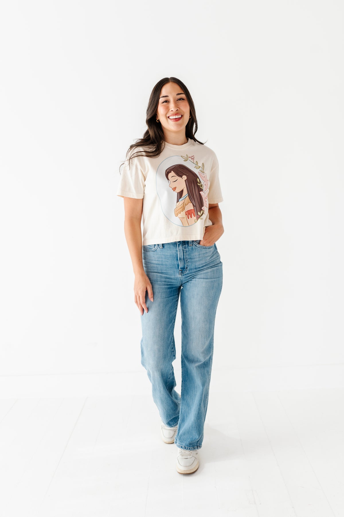 Pocahontas | ADULT tee (CROP + FULL LENGTH HERE)