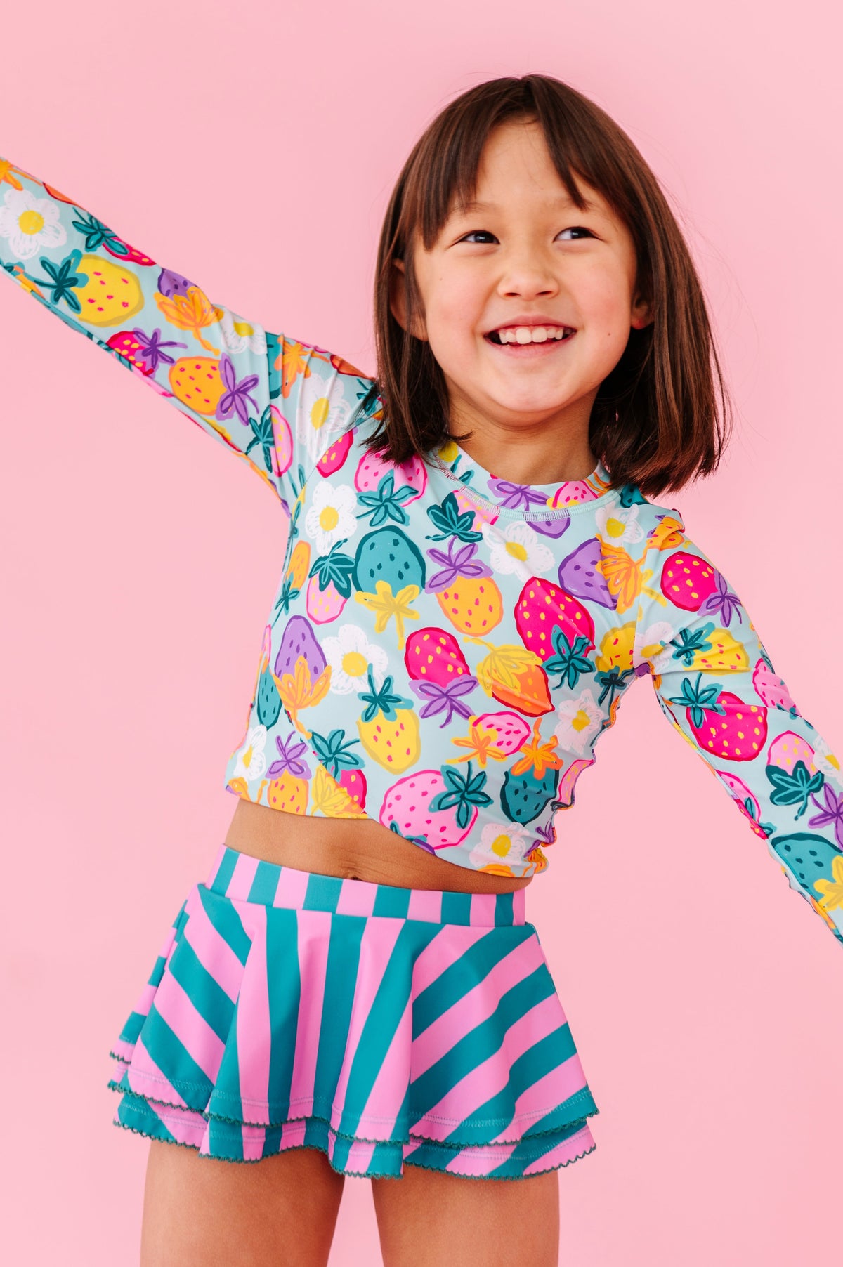 Sweet Strawberry | RASHGUARD SKIRTED 2-PIECE