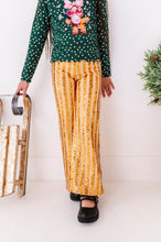 Load image into Gallery viewer, Gold Sequin Stripe | Wide-Leg Pants