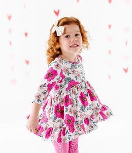 VALENTINES FLORAL | Double Ruffle Peplum