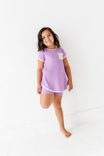 Load image into Gallery viewer, Pixie Purple | Mini Dress + Biker Shorts RIB Set