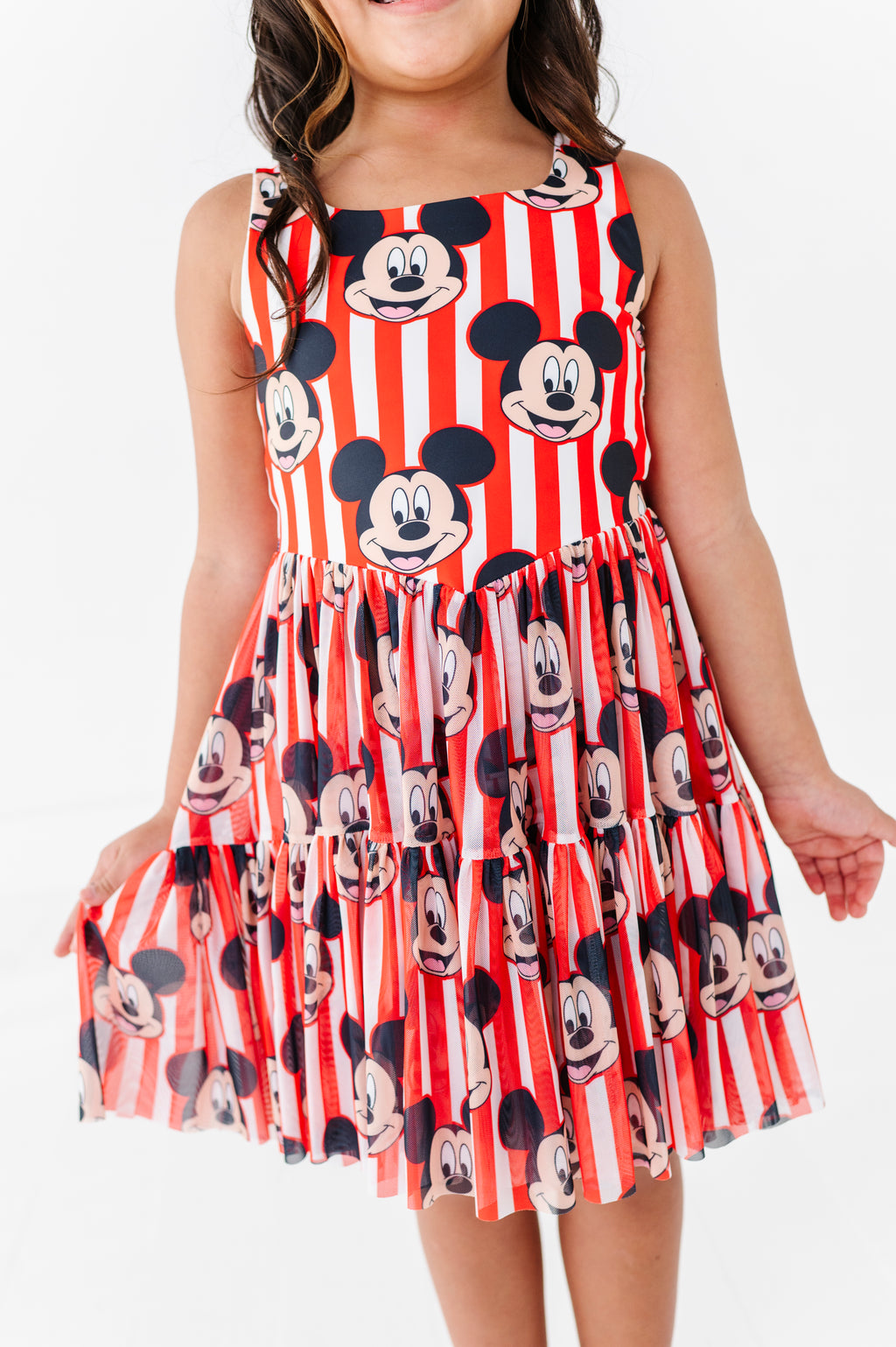MICKEY Stripe (KIDS) | Mesh DRESS