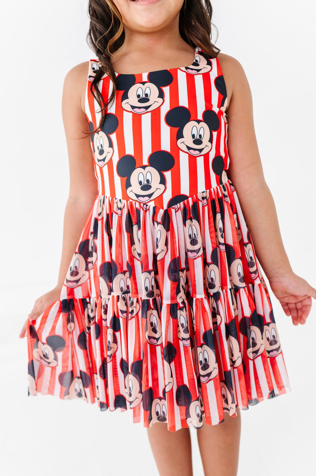 MICKEY Stripe (KIDS) | Mesh DRESS