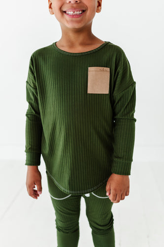 OLIVE RIB | Crewneck