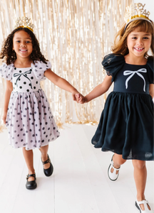 Ivory Dot | Bow Party Dress