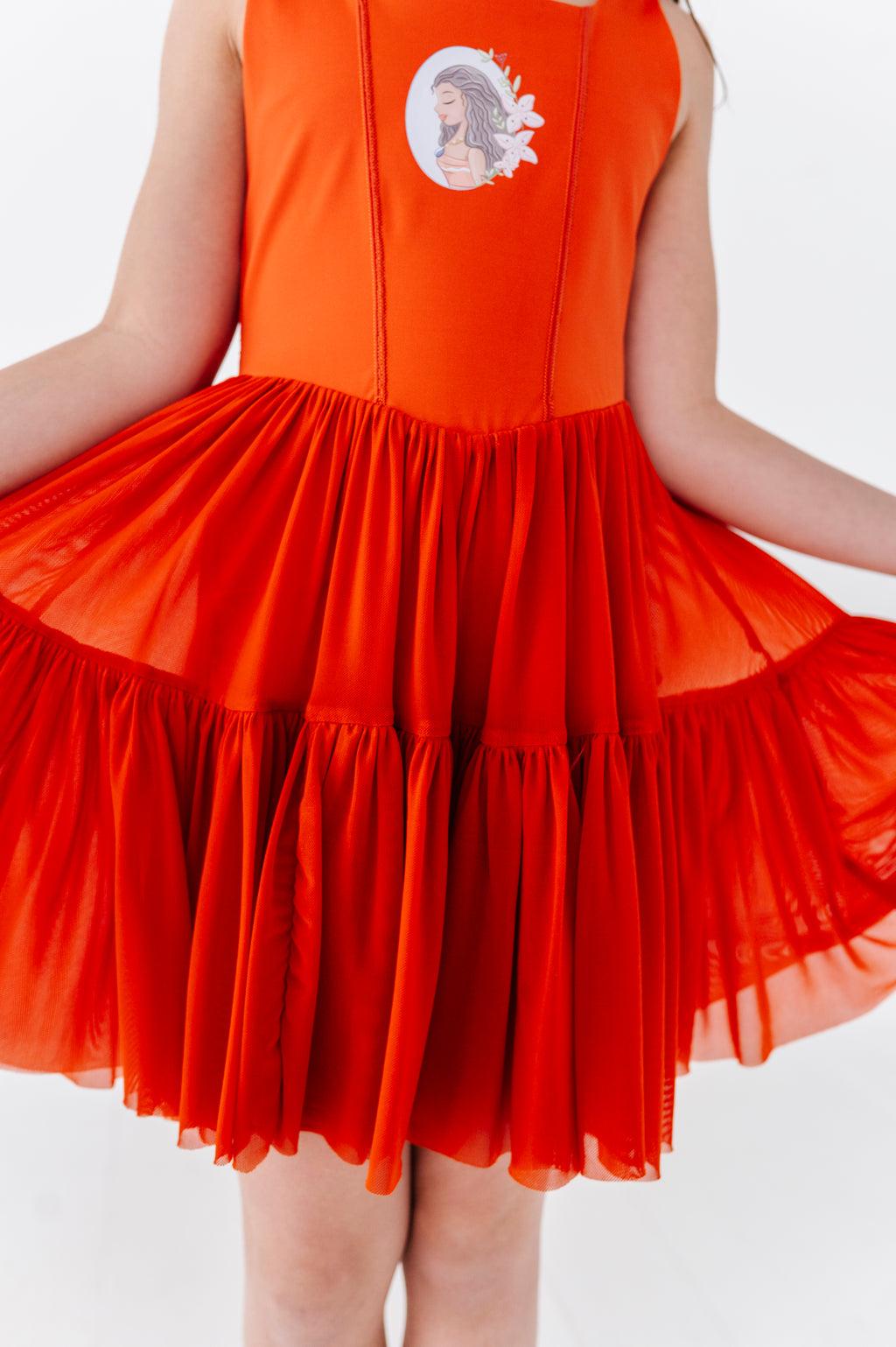 Moana (KIDS) | Burnt Orange Mesh DRESS