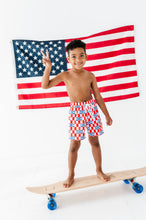 Load image into Gallery viewer, USA Check | BOYS Swim Shorts