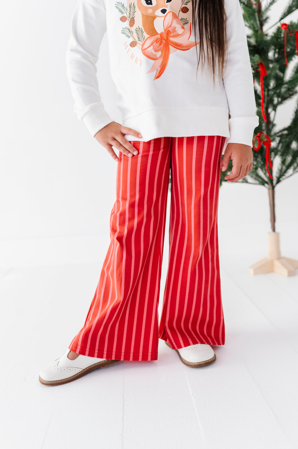 Peppermint Stripes | Wide Leg Pants
