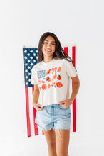 Load image into Gallery viewer, Collage Flag | ADULT tees (*CROP + FULL LENGTH HERE)