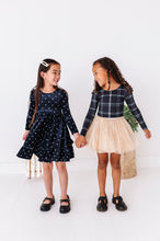 Load image into Gallery viewer, Black Plaid | CROPPED Bow Back Long Sleeve Top