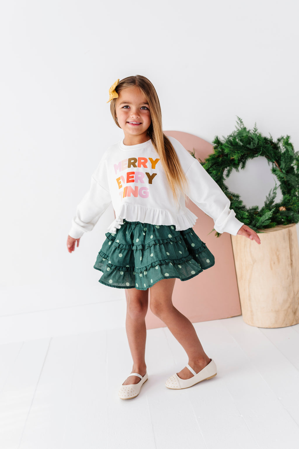 Pine Polka Dot | 3-Tiered Skort