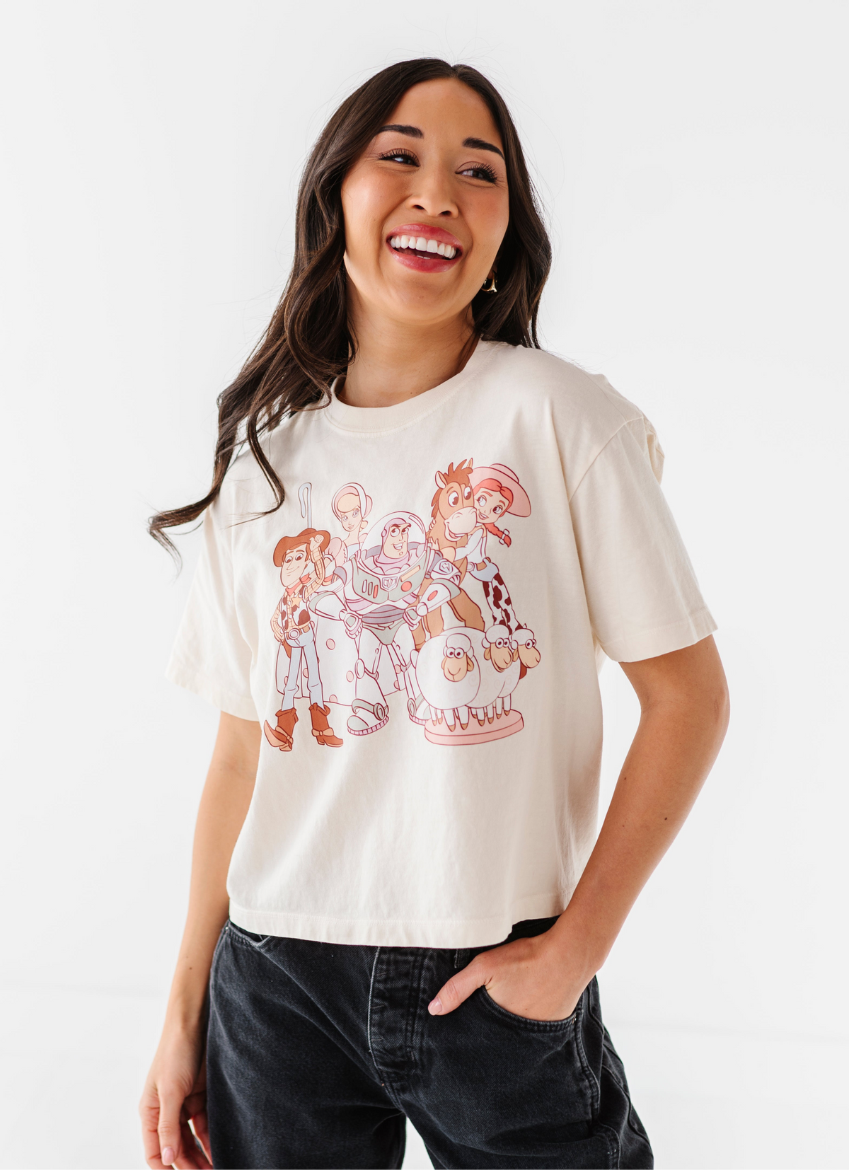 TOYS CROPPED | CREAM ADULT TEE