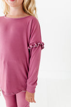 Load image into Gallery viewer, ROSEY RIB | Crewneck (with ruffle)