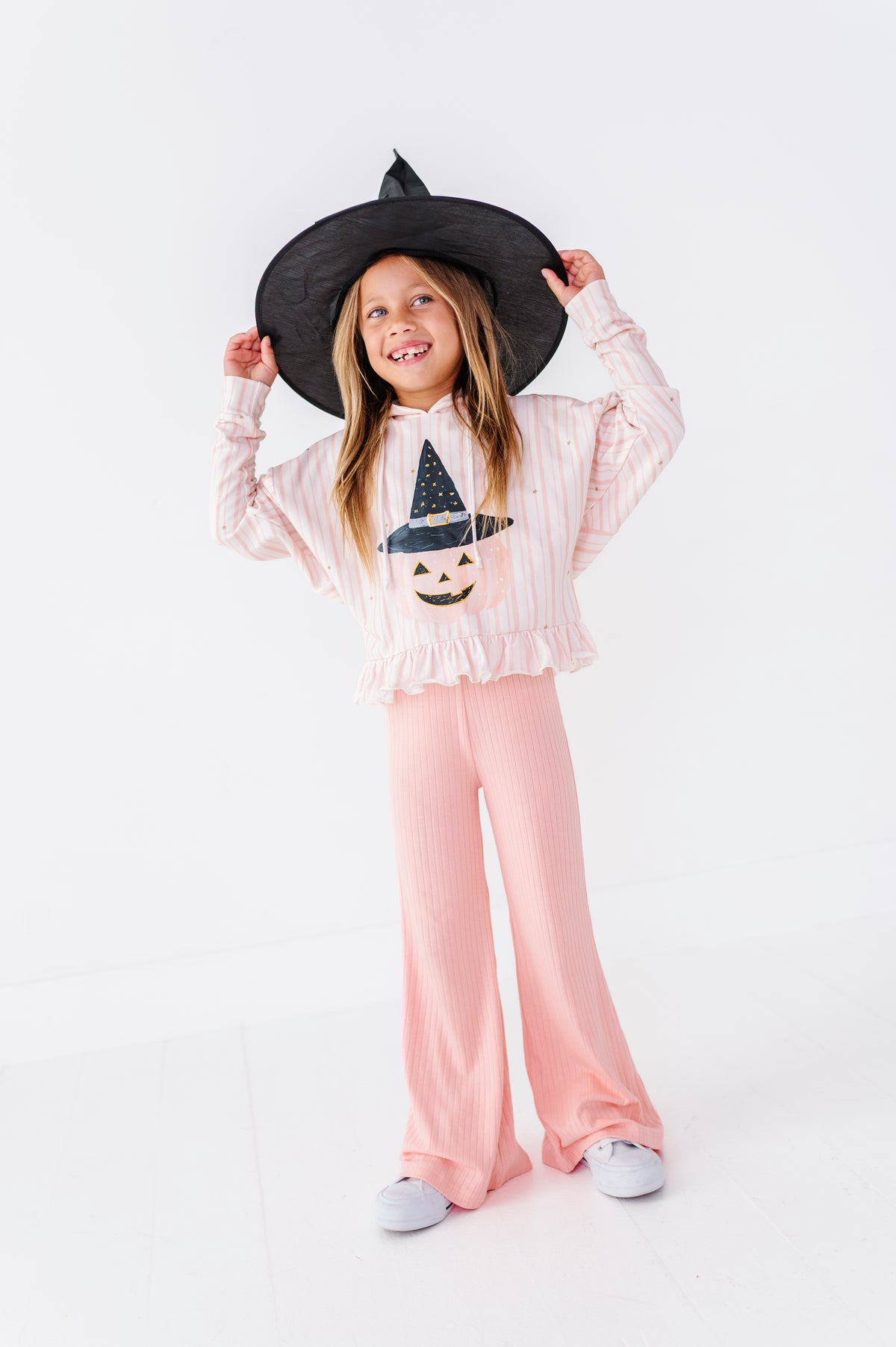 Apricot | RIB Wide Leg Pants