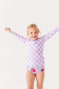 Violet Check: RASHGUARD ZIP-UP *SHIRT ONLY!*