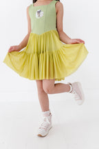 Tiana (KIDS) | Pistachio Mesh DRESS