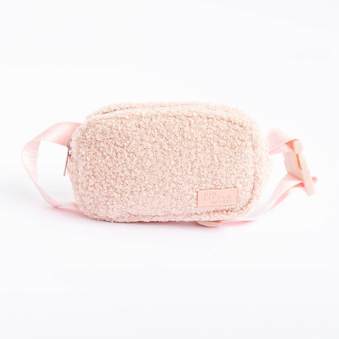 Kids Bum Bag: Pink Sherpa