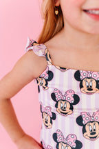 Purple Stripe Minnie | TWO-PIECE Skirted Suit