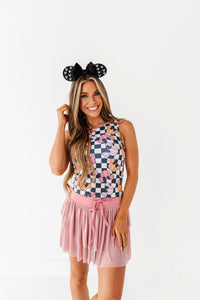Checkered Minnie Pumpkins | ADULT TANK