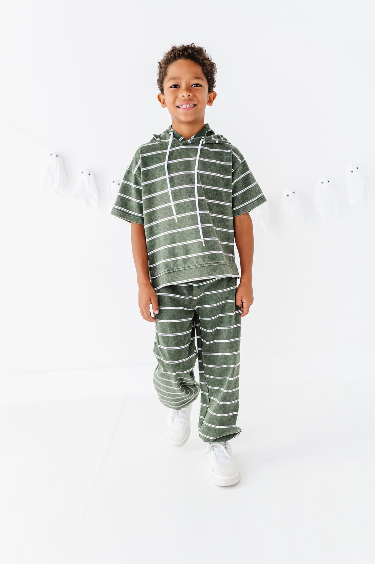 Olivine Stripes | Hoodie + Jogger SET