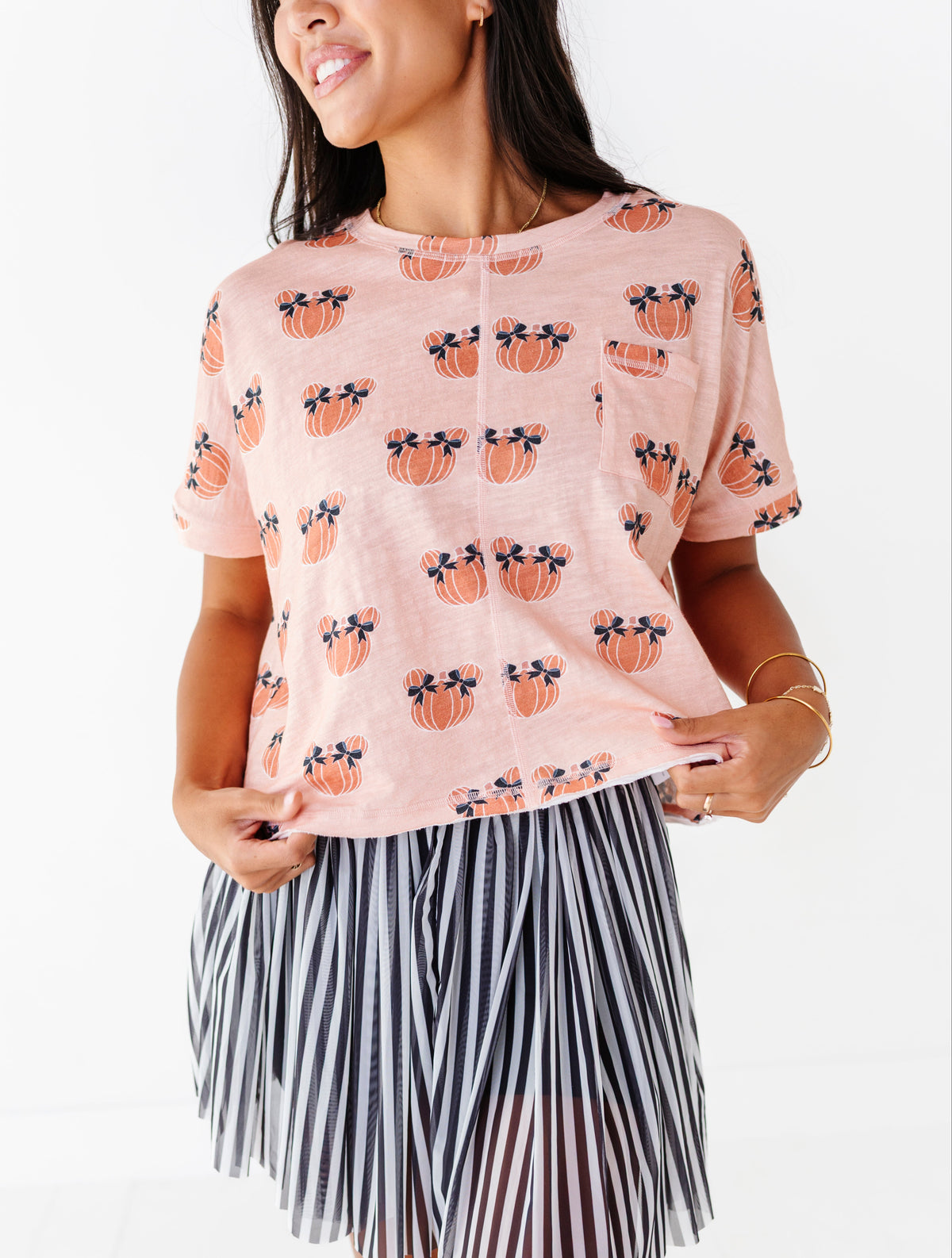 TAN Piggy Pumpkins | ADULT Boxy Crop