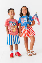 Load image into Gallery viewer, BLUE Spangled Stripes | BOY SHORTS