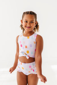 Painted Dotty: Tie Front TWO-PIECE