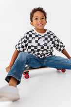 Load image into Gallery viewer, Skateboard Ghost | Checkered Boxy Tee