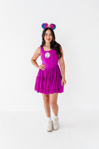 Ana (ADULT) | Raspberry Mesh DRESS