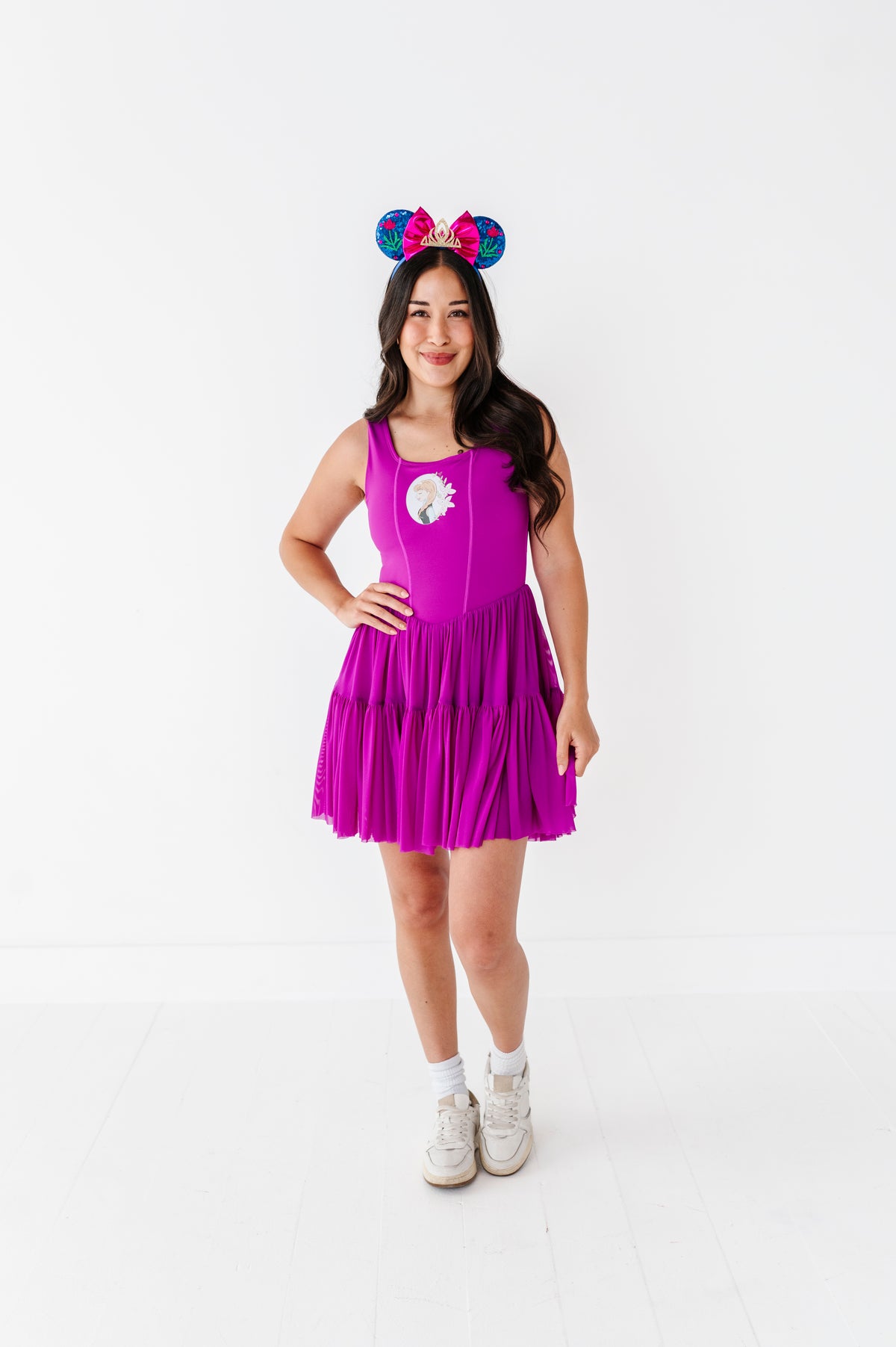 Ana (ADULT) | Raspberry Mesh DRESS