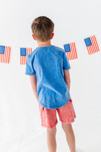 Load image into Gallery viewer, 250 Year Flag | BLUE Boys Curve Hem Tee