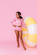 Tutti Fruitti Blossom | 1/4th ZIP RASHGUARD 2-PIECE