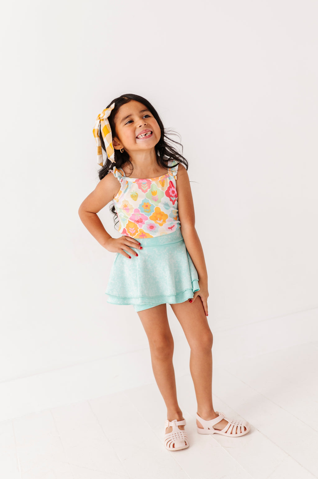 Fruity Floral | Ribbed Tank