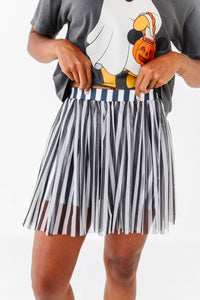 Midnight Stripes | (ADULT) MESH SKORT