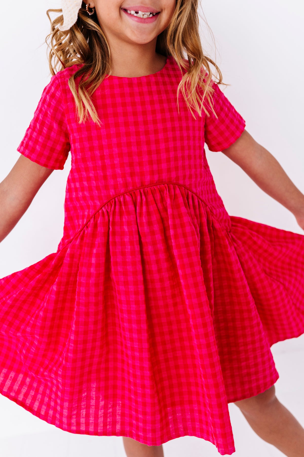 Merry Berry Gingham | Swing Dress