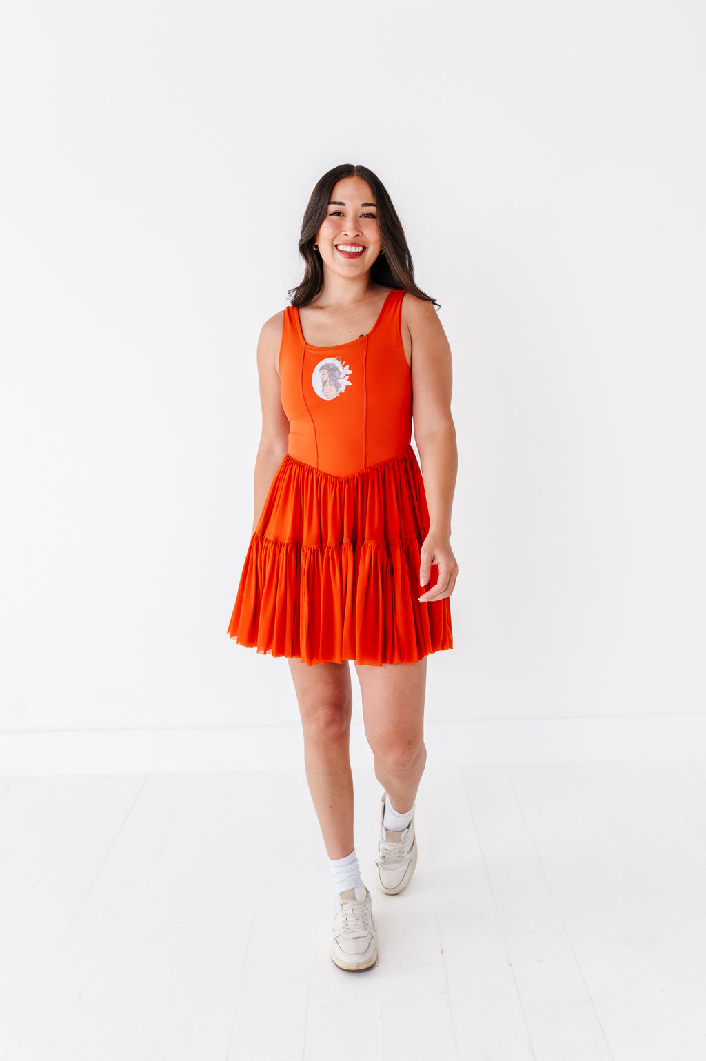 Moana (ADULT) | Burnt Orange Mesh DRESS