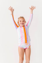 Load image into Gallery viewer, Summer Stripes: RASHGUARD ZIP-UP *SHIRT ONLY!*