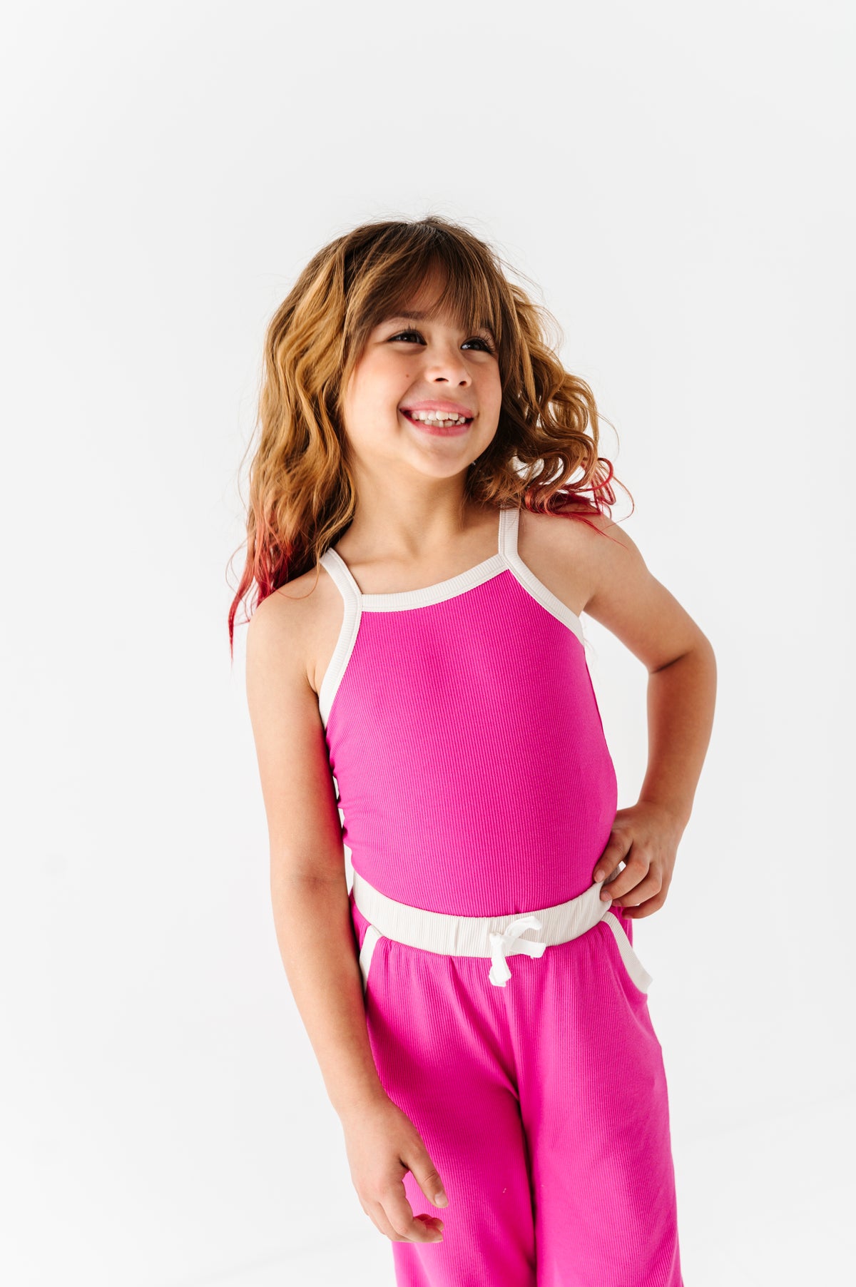 Pink Punch | Tank + Wide Leg RIB Set