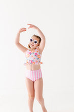 Load image into Gallery viewer, Poppy + Stripes: Ruffle TWO-PIECE Tankini