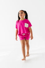 Load image into Gallery viewer, Pink Punch | Boxy Crop + Shorts RIB Set