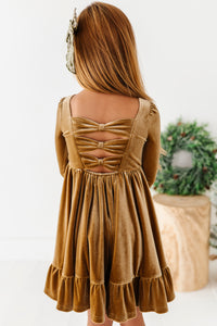 Carmel | Velvet Bow Back Dress