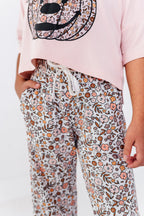 Floral Mickey Pumpkin| BAMBOO PANT SET