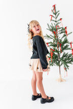 Noel Black | Bow Back Crop Sweater