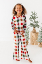 Load image into Gallery viewer, Holiday Plaid | GIRLS WIDE-LEG SET