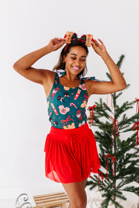 Holly Berry | (ADULT) Mesh Skort