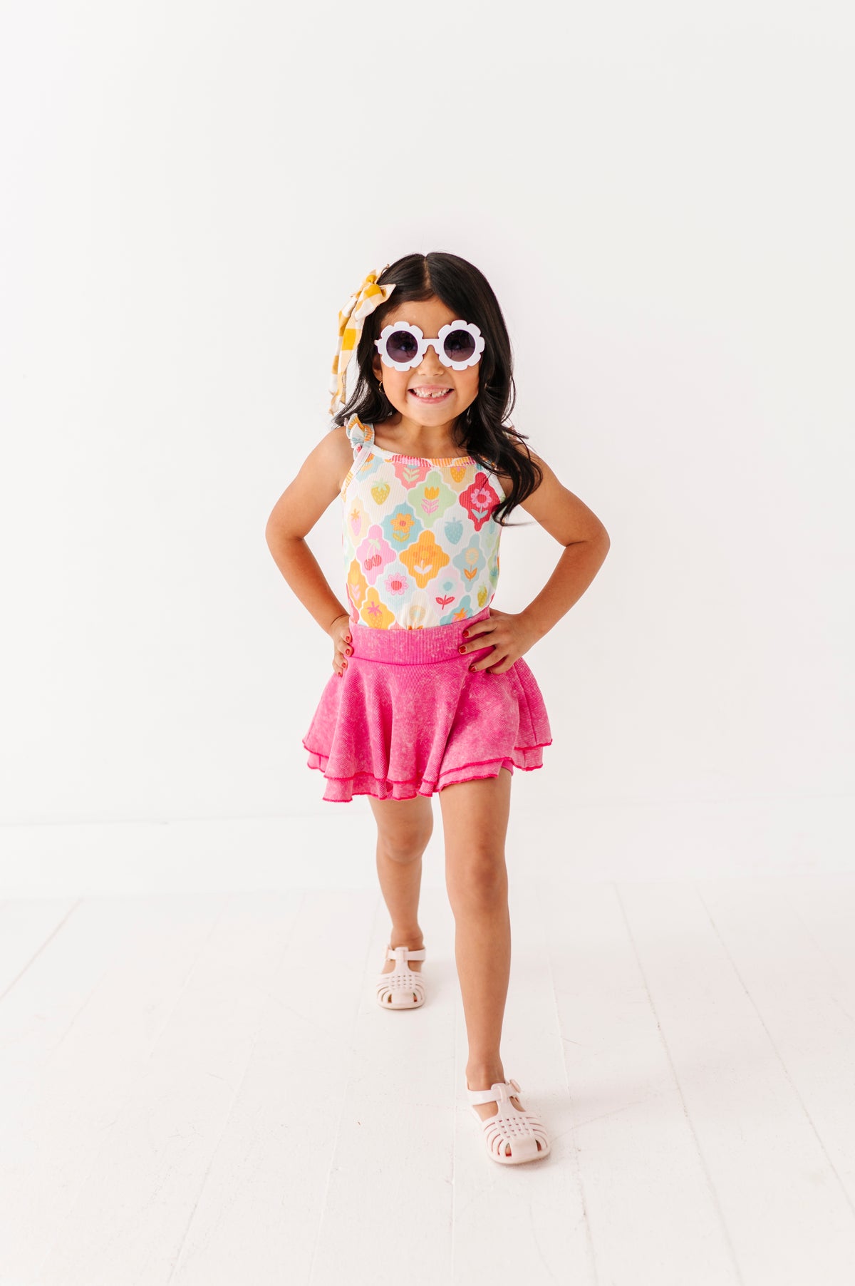 Fruity Floral | Ribbed Tank
